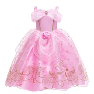 ŠATY AURORA ŠATY SPIACA KRÁSZA KARNEVALOVÝ PLES 110 / 116 CM ŠATY AURORA ŠATY SPIACA KRÁSZA KARNEVALOVÝ PLES 110 / 116 CM