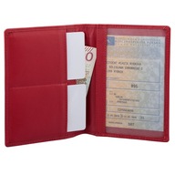 Peňaženka Dokumenty Tenká RFID ochrana Červená