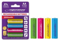 4 X ESPERANZA NI-MH AA BATÉRIE 2000MAH FAR 4 X ESPERANZA NI-MH AA BATÉRIE 2000MAH FAR