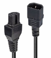 IEC C14 - C15 napájací predlžovací kábel 2m Lindy 30314 IEC C14 - C15 napájací predlžovací kábel 2m Lindy 30314