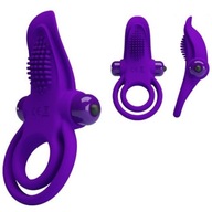Masážny prístroj na klitoris VIBRATOR s krúžkom penisu a miešku Masážny prístroj na klitoris VIBRATOR s krúžkom penisu a miešku