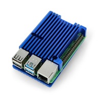 Puzdro pre Raspberry Pi 4B - hliníkovo modré