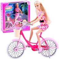 Anlily Bábika na bicykli Retro košík na bicykel ZA2455