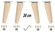 NOHY DREVENÉ BUKOVÉ NOHY, LEBKA 30CM SET U30 NOHY DREVENÉ BUKOVÉ NOHY, LEBKA 30CM SET U30