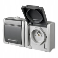 AQUANT dvojitá GNT hermetická zásuvka 2x2P+Z IP55 AQUANT dvojitá GNT hermetická zásuvka 2x2P+Z IP55