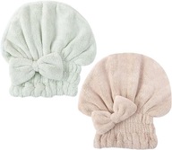 Uterák na sušenie vlasov, turbanová čiapka, 2 ks. Uterák na sušenie vlasov, turbanová čiapka, 2 ks.