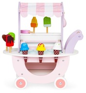 Drevený vozík na zmrzlinu pre deti obchod 12 ks ECOTOYS