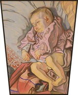 Obrazovka Spiace dieťa na vankúši Wyspiański