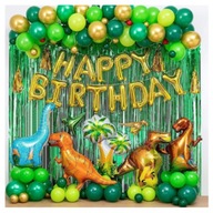 BALÓNOVÁ GIRLANDA ZELENÉ ZLATÉ BALÓNY DINOSAUR DINO NARODENINOVÁ DEKORÁCIA BALÓNOVÁ GIRLANDA ZELENÉ ZLATÉ BALÓNY DINOSAUR DINO NARODENINOVÁ DEKORÁCIA