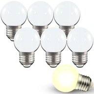 SADA ŽIAROVKY 6x TEPLÁ LED G45 E27 GUĽA 3W = 30W 220-240V TEPLÁ BIELA SADA ŽIAROVKY 6x TEPLÁ LED G45 E27 GUĽA 3W = 30W 220-240V TEPLÁ BIELA