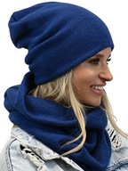 Dámsky set Set FASHIONABLE TUBE HAT na zimu jeseň Modrá K6 Dámsky set Set FASHIONABLE TUBE HAT na zimu jeseň Modrá K6