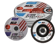 Kotúč rezný Hliník ALU NORTON 125x1 15 ks + P40 lamelový ZADARMO Kotúč rezný Hliník ALU NORTON 125x1 15 ks + P40 lamelový ZADARMO