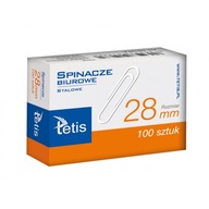 Kancelárske sponky Tetis obyčajné 28 mm Kancelárske sponky Tetis obyčajné 28 mm