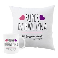SUPER DIEVČENSKÁ SÚPRAVA Vankúš + HRNČEK SUPER DIEVČENSKÁ SÚPRAVA Vankúš + HRNČEK