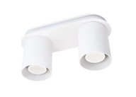 SPOT, prisadené, dvojité stropné svietidlo GU10, biele SPOT, prisadené, dvojité stropné svietidlo GU10, biele