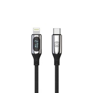 Kábel Nabíjací Kábel s displejom PD USB-C - Lightning 1m 27W Kábel Nabíjací Kábel s displejom PD USB-C - Lightning 1m 27W