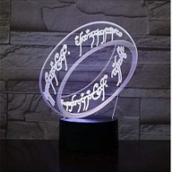 3D LED RING LORD OF THE RING LAMP USB + DIAĽKOVÉ 3D LED RING LORD OF THE RING LAMP USB + DIAĽKOVÉ