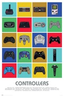 Plagát 61 x 91,5 cm Ovládače pre konzoly PS Xbox Plagát 61 x 91,5 cm Ovládače pre konzoly PS Xbox