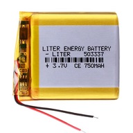 Li-Poly nabíjateľná batéria 750mAh 3,7V 503337 Li-Poly nabíjateľná batéria 750mAh 3,7V 503337