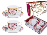 SET 2 šálok na espresso + podšálky - Ruže SET 2 šálok na espresso + podšálky - Ruže