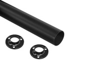 Šatníková tyč do šatníka 1m x 25mm, matná čierna Šatníková tyč do šatníka 1m x 25mm, matná čierna