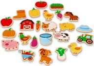 MAGNETY NA CHLADNIČKU FARMÁRSKE ZVIERATÁ DREVENÉ ZVIERATÁ PRE DETI 3+ LELIN MAGNETY NA CHLADNIČKU FARMÁRSKE ZVIERATÁ DREVENÉ ZVIERATÁ PRE DETI 3+ LELIN