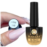 Hybridný lak Top No Wipe Makear Top Milky 8ml