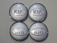 4x Stredové krytky Emblémy na ráfiky KIA 60 mm, strieborné 4x Stredové krytky Emblémy na ráfiky KIA 60 mm, strieborné