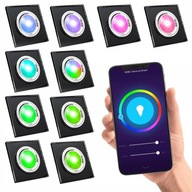 10x SET FAREBNEJ RGB GU10 WIFI ŽIAROVKY SET S LED STROPNÝM LAMPOU 10x SET FAREBNEJ RGB GU10 WIFI ŽIAROVKY SET S LED STROPNÝM LAMPOU