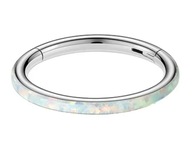 Segmentové kliker septum náušnice ozdobné Opal Opalite 10mm Segmentové kliker septum náušnice ozdobné Opal Opalite 10mm