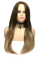 Ombre parochňa hnedé blond dlhé rovné vlasy Ombre parochňa hnedé blond dlhé rovné vlasy