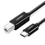 Ugreen kábel pre tlačiareň USB-C - USB-B 480Mb/s 2m čierny Ugreen kábel pre tlačiareň USB-C - USB-B 480Mb/s 2m čierny