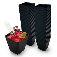 Čierne poháre na SNACKS DEZERTY 50ml 50 ks Čierne poháre na SNACKS DEZERTY 50ml 50 ks