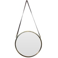 Okrúhle zrkadlo na šnúrke z umelej kože 42 cm