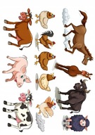 Potlač cukrovej pasty na tortu Set ANIMALS FARM Potlač cukrovej pasty na tortu Set ANIMALS FARM