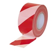 Výstražná páska, biela a červená, 500m