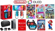 Nintendo SWITCH Oled+ 4 hry+ sklo + puzdro + 2 srdiečka Nintendo SWITCH Oled+ 4 hry+ sklo + puzdro + 2 srdiečka