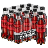 Coca Cola Zero sýtený nápoj 500ml x12 Set Coca Cola Zero sýtený nápoj 500ml x12 Set