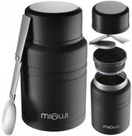 MIOWI VEČERA TERMOKA NA POLIEVKU TERMONÁDOBA 500 ML S LYŽIČKOU MIOWI VEČERA TERMOKA NA POLIEVKU TERMONÁDOBA 500 ML S LYŽIČKOU