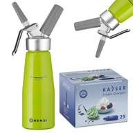 HENDI KRÉMOVÝ SIPHON, ZELENÝ DEKORÁTOR, 25 NÁPLŇOV HENDI KRÉMOVÝ SIPHON, ZELENÝ DEKORÁTOR, 25 NÁPLŇOV