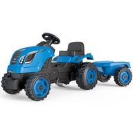 SMOBY XL modrý pedálový traktor s prívesom