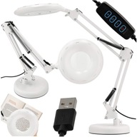 LED stolová lampa kozmetická lampa biela CCT 8W zväčšovacia lupa LED stolová lampa kozmetická lampa biela CCT 8W zväčšovacia lupa