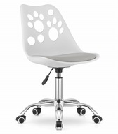 Otočná stolička RENO - biela a šedá