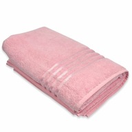 Bavlnený froté uterák 100x150cm ružový zdobený stuhou Bavlnený froté uterák 100x150cm ružový zdobený stuhou