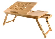 Postele na stoly pre notebooky Nastaviteľná drevená zásuvka na stôl