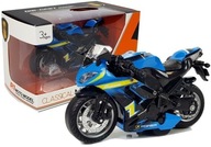 Batériový trecí motocykel so zvukom 1:14 modrý Batériový trecí motocykel so zvukom 1:14 modrý