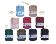 Macrame Cord Bavlna Ružová Zelená Béžová Súprava šnúrok Macrame Cord Bavlna Ružová Zelená Béžová Súprava šnúrok