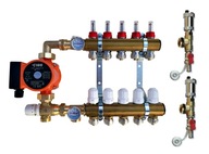 Rozdeľovač 4 s PUMP GROUP pre systém podlahového vykurovania AFRISO