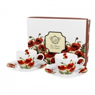 2 DUO CLASSIC POPPIES porcelánové šálky, 110 ml 2 DUO CLASSIC POPPIES porcelánové šálky, 110 ml