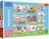 KOCKY VEĽKÉ PRASIATKO PEPPA SADA PUZZLE 10V1